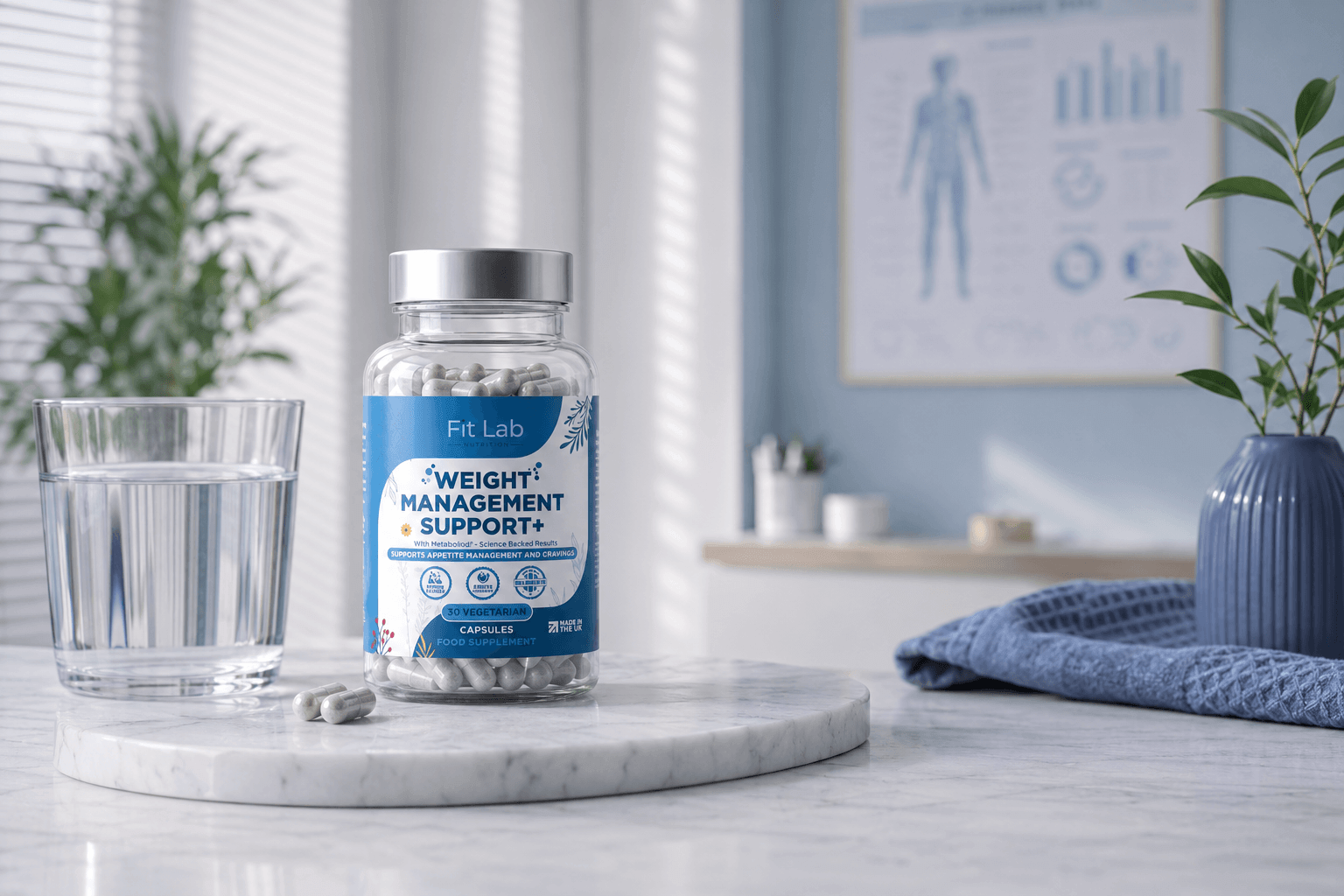 Daily supplement bottle for Weight Management Support Plus